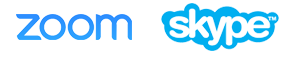 Zoom & Skype logos